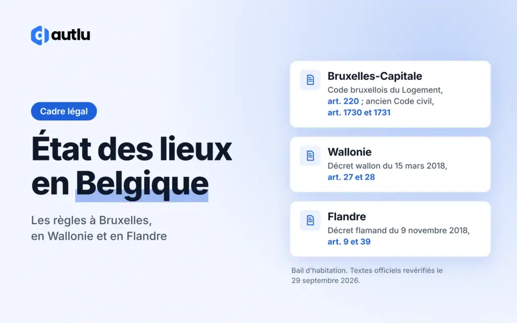 État des lieux en Belgique : les règles à Bruxelles, en Wallonie et en Flandre