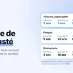 Grille de vétusté : durée de vie, franchise et abattement annuel