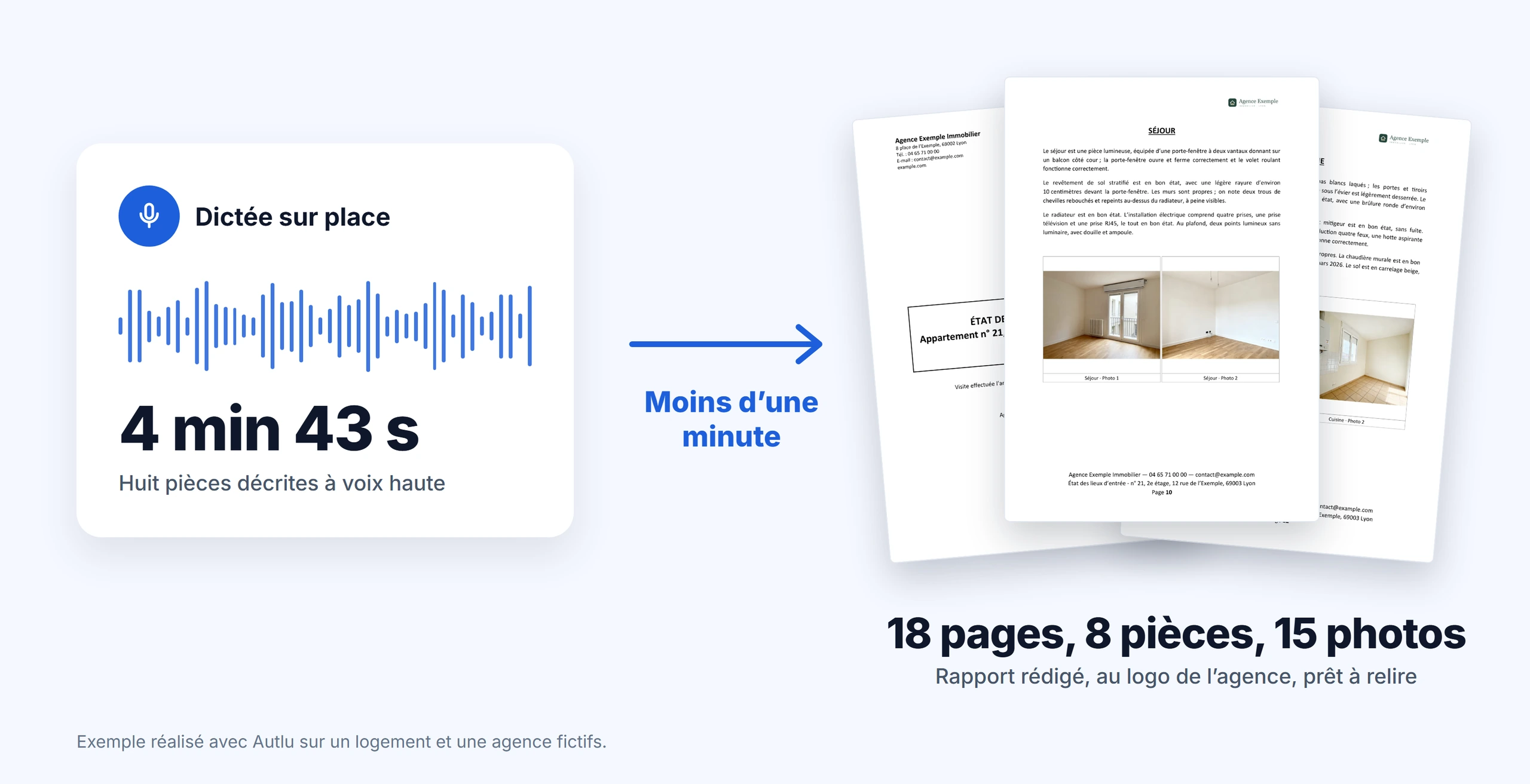 De la dictée au rapport : 4 min 43 s de dictée, un rapport de 18 pages en moins d'une minute